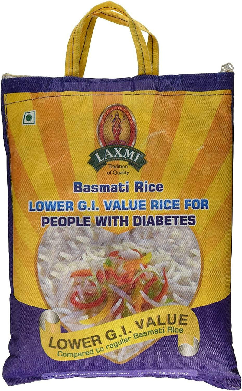 Basmati Rice LAXMI Basmati Rice for Diabetics, 10 lb bag