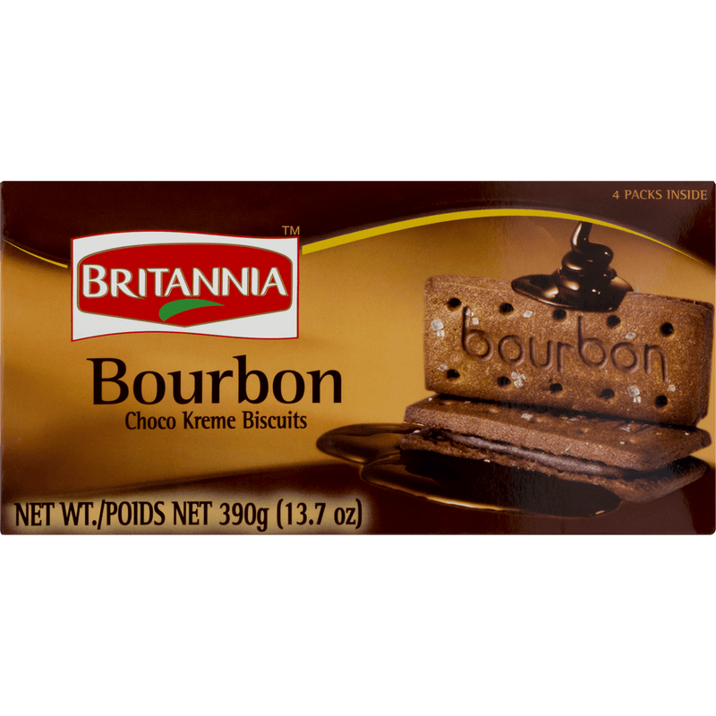 Biscuits Britannia Bourbon Choco Kreme Biscuits, 13.7 OZ