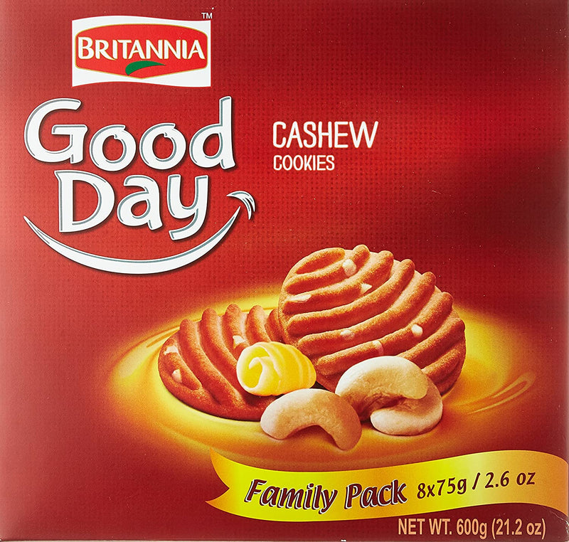 Biscuits 600 GM Britannia Good Day Cashew 2.6oz