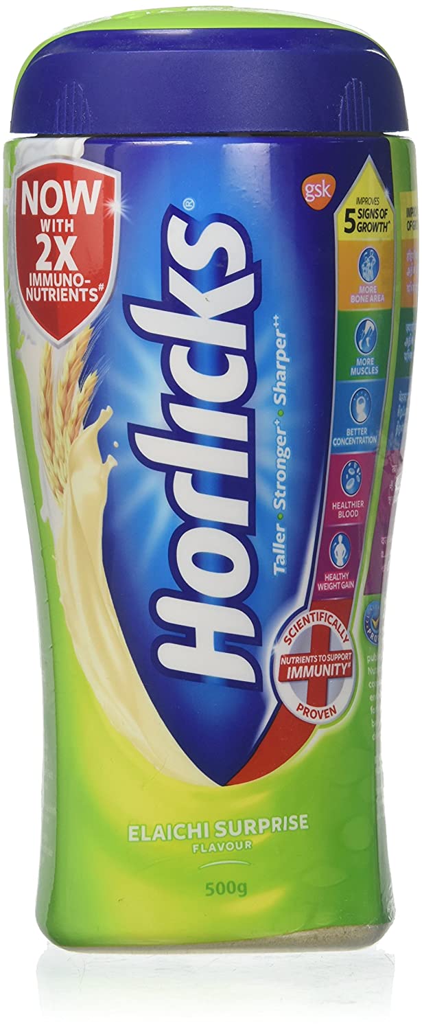 Energy Drinks 500 GM Horlicks Elaichi Green