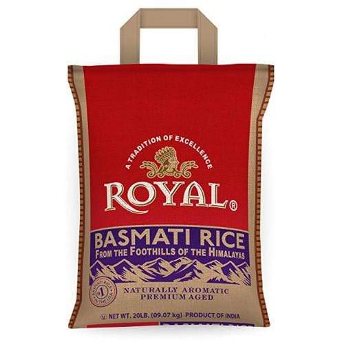 Grains ROYAL Basmati Rice, 20 lb bag