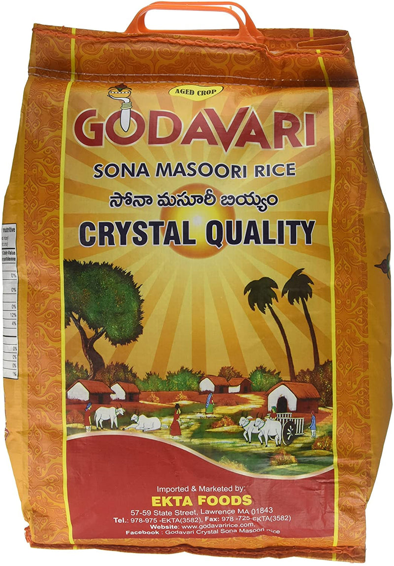 Grains Godavari Sona Masoori Rice, 20 lb bag