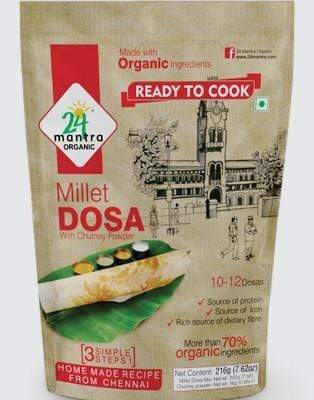 Organic Reddy To Cook 216 Gm Organic Millet Dosa