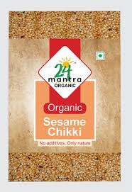 Organic Snacks 100 Gm Organic Sesame Chikki