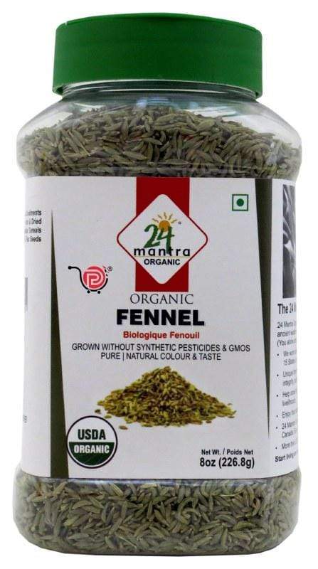 Organic Spices In Jar 8 Oz Organic Fennel Seeds