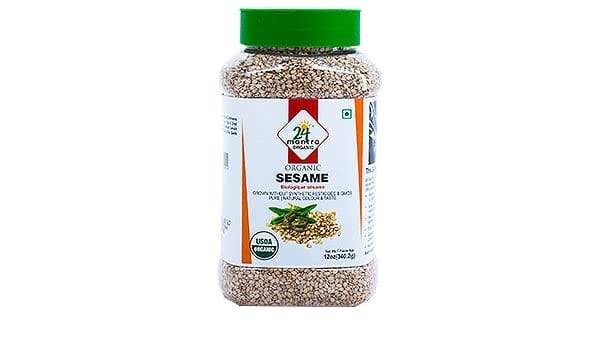 Organic Spices In Jar 12 Oz Organic White Sesamee Seed