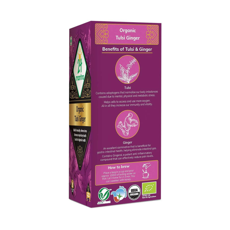 Organic Tea 3.5 Gm Organic Tulsi Ginger Tea Bags