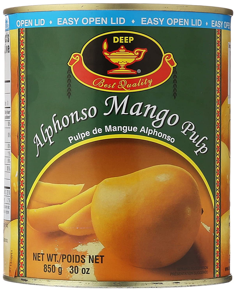 Packaged Fruits Deep, Alphonso Mango Pulp, 850 Grams(gm)