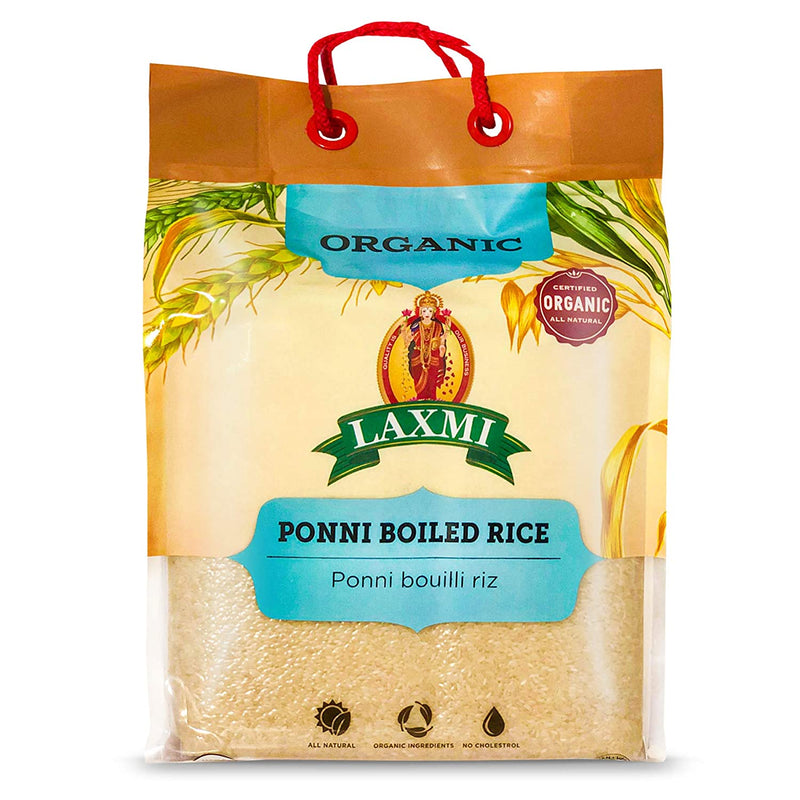 Ponni LAXMI Organic Ponni Boiled Rice, 10 lb bag