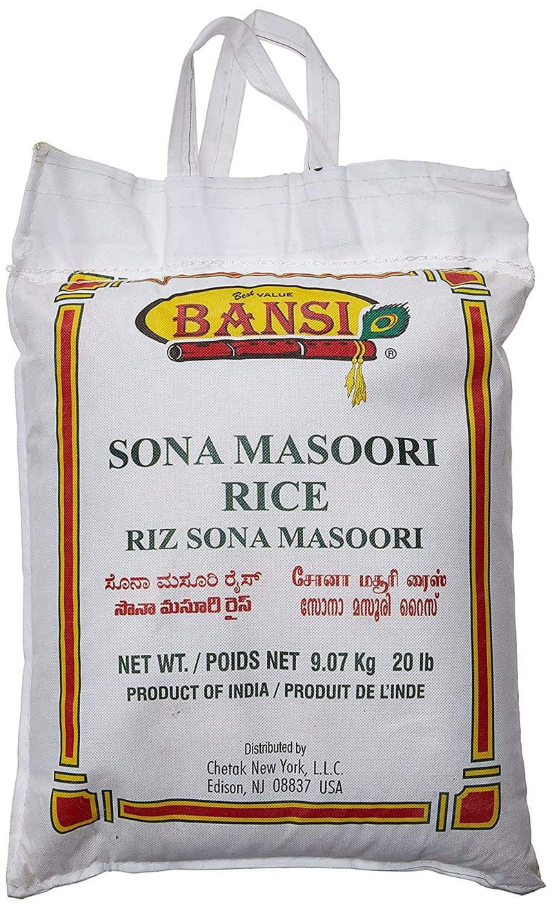 Sona Masoori BANSI Sona Masoori Rice, 20 lb bag
