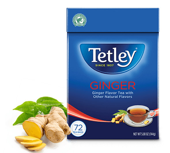 Tea Bags Tetley Ginger Flavor Tea (72 Tea Bags)